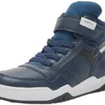 Geox J Perth Boy F Sneaker, LT Grey/LT Blue