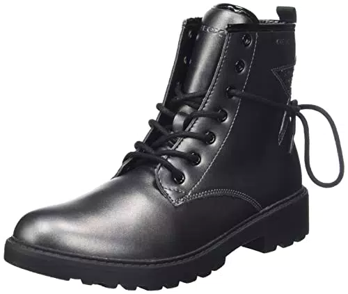 Geox Mädchen Stiefeletten J Casey Girl - Dunkelgrau Schwarz