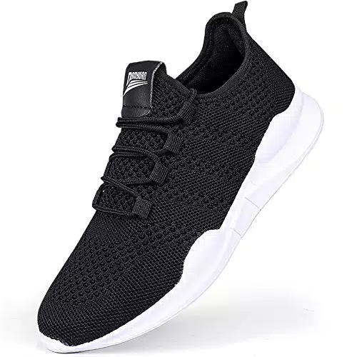 GHFKKB Laufschuhe Herren Turnschuhe Joggingschuhe Leichtgewichts Sneaker Tennisschuhe Fitness Trainingsschuhe Atmungsaktiv Sportschuhe Walking Schuhe Schwarz 41