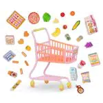 Glitter Girls Puppenzubehör - Einkaufswagen und Zubehör Set mit Lebensmitteln für 36 cm Puppen