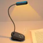 Mini Wiederaufladbare Buchlampe mit Klemme, 16 LED, 3 Farbmodi & 5 Helligkeitsstufen