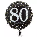 Gold Sparkling Celebration 80. Geburtstag Folienballons