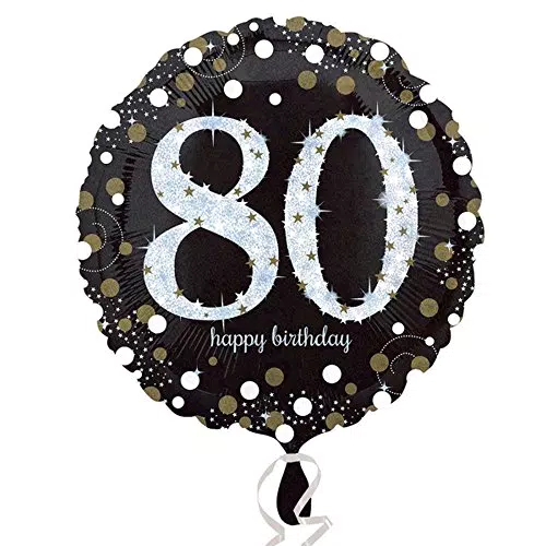 Gold Sparkling Celebration 80. Geburtstag Folienballons