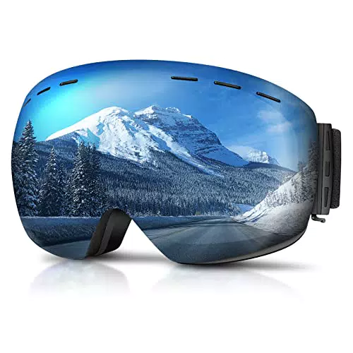 Magnetische Skibrille von GONICVIN für Herren und Damen mit Antibeschlag und UV-Schutz