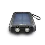Goobay Outdoor Powerbank 8.0 mit Solarpanel und Taschenlampe, für Outdoor-Abenteuer
