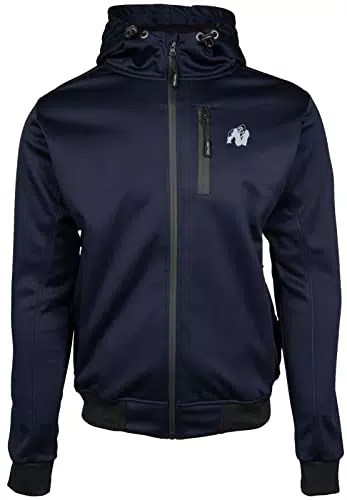 "Gorilla Wear Glendale Softshell Jacke - Leichte Trainingsjacke winddicht mit Logo für Sport und Alltag"