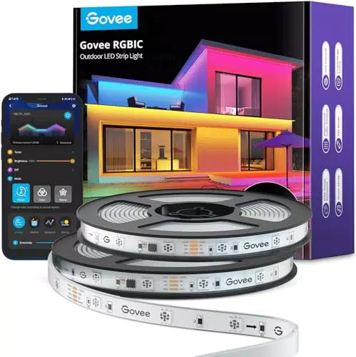 Govee Outdoor LED Strip 10m, IP65 Wasserdicht, Funktioniert mit Alexa