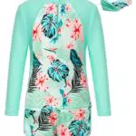 GRACE KARIN Mädchen Rash Guard Set mit langen Ärmeln - Badeanzug für Mädchen