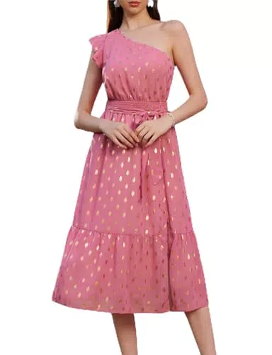 Grace Karin A-Linienkleid mit Rüschen und One-Shoulder-Schnitt
