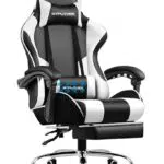 GTPLAYER Bürostuhl Gaming Stuhl mit Massage und Fußstütze - Ergonomischer Gamer Stuhl