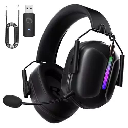 Bluetooth Headset für PS5 - Kabellos mit Mikrofon und 40H+ Akkulaufzeit