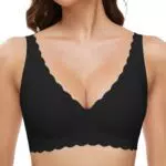 GXOULRRA Damen Komfort BH ohne Bügel Schwarz - Buttrig Glatt & Bequem