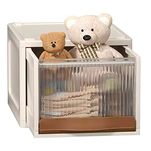 Schubladen-Organizer HAIXIN stapelbarer Kleiderschrank - Aufbewahrungsbox mit Deckel
