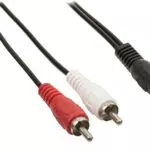 Hama Audio-Kabel mit 3,5-mm-Klinken-Stecker und 2 Cinchstecker