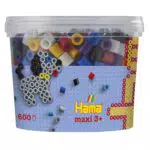 Hama Perlen Bügelperlen Dose - Kreative Bastelperlen 10 mm Volltonmix - Bastelspaß für Groß und Klein
