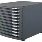 HAN Schubladenbox CONTUR mit 10 flachen offenen Schubladen bis Format B4