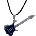 Hanessa Edelstahl E-Gitarre Halskette - Geschenk für Gitarristen und Musiker