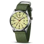 HANPOSH Herren Uhr Militär Uhr Armbanduhr Herren 12/24 Stunden Tactical Armee Uhren 3ATM Wasserdicht Uhren Männer Outdoor Sport Quarzuhr mit Datum