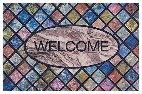 Hanse Home Fußmatte 3D Optik mit rutschfestem PVC Boden - Schmutzfangmatte für In- und Outdoor - Verschiedene Motive - 45x70 cm, Welcome