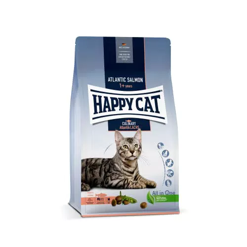 Happy Cat Culinary Adult Atlantik Lachs - Trockenfutter für ausgewachsene Katzen & Kater