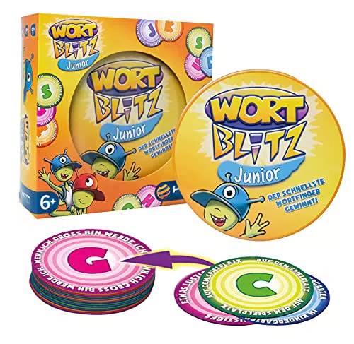 Wortblitz Junior Kartenspiel - Stadt Land Fluss Spiel ab 6 Jahren