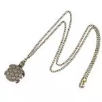Taschenuhr mit Kette Antiken Quarz Vintage Bronze Schildkröte Anhänger Halskette Uhr