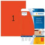 HERMA Farbige Etiketten, ablösbar, selbstklebend, bedruckbar, matt, 20 Blatt