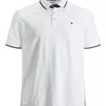 Herren Jack & Jones + Fit Polo Shirt JJEPAULOS Uni Sommer Hemd Kurz Arm Pique Cotton Big Size