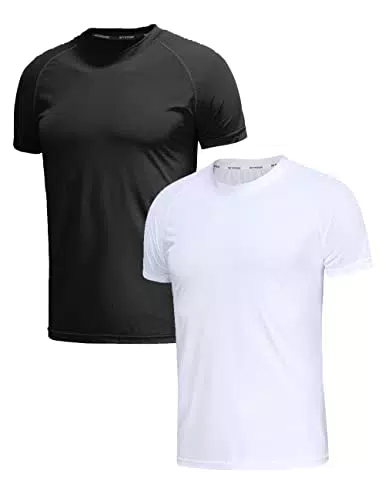 Sportliches Herren T-Shirt 2er Pack - Basic Rundhals Kurzarm Funktionsshirt