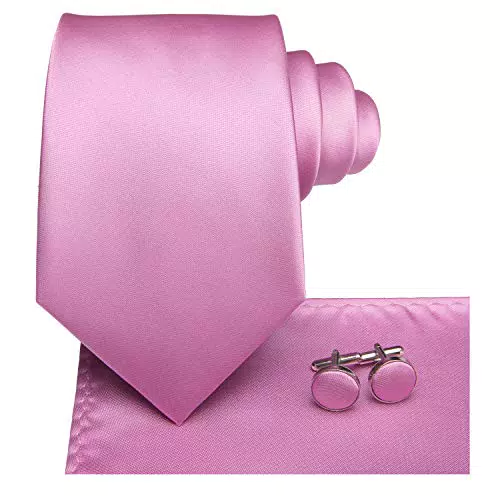 Krawatten-Set mit Einstecktuch und Manschettenknöpfen für Hochzeit und formelle Anlässe