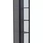Homexperts Classic 02 Einzelvitrine Links - Metall - schwarz - 40 x 180 x 40 cm