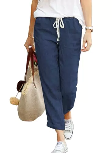 Leinenhose Damen Sommer - Bequeme Stoffhose für Damen
