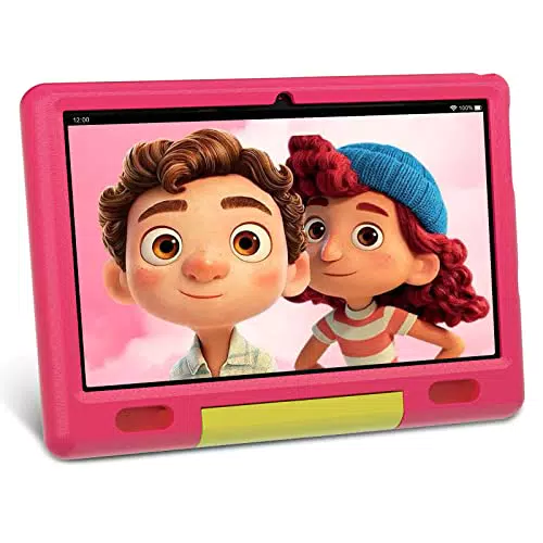 Kinder Tablet 10 Zoll mit 6GB RAM und 64GB ROM - Android 13, IPS HD Display, Augenschutz, Kindersicherung, Dual-Kamera.