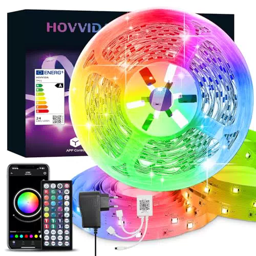 HOVVIDA LED Strip 10M RGB mit APP und Fernbedienung