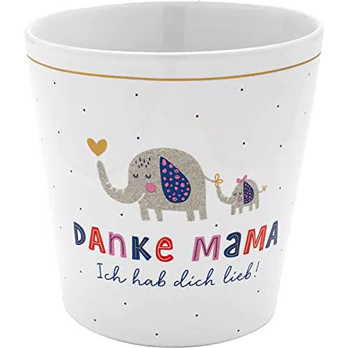 Blumentopf "H:PPY Life" aus Steinzeug mit Danke-Motiv - Ideales Geschenk für Geburtstage