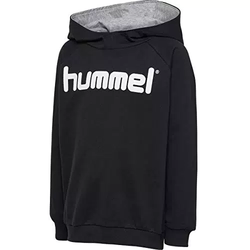 Hummel Kinder Kapuzenpullover mit Baumwolllogo, Schwarz, Größe 164