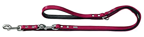 HUNTER BASIC Verstellbare Führleine für Hunde, beschichtetes Spaltleder