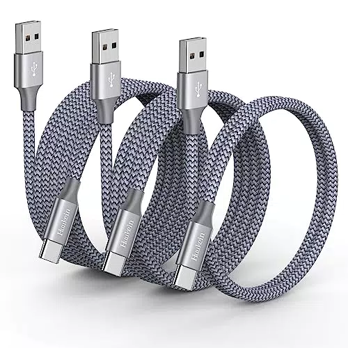 Ladekabel USB C für Samsung Galaxy S22, S20 FE, A54, A53, A52, M13, A14, A23, A34, iPhone 15, Pixel - USB-C Kabel 3A Schnellladung