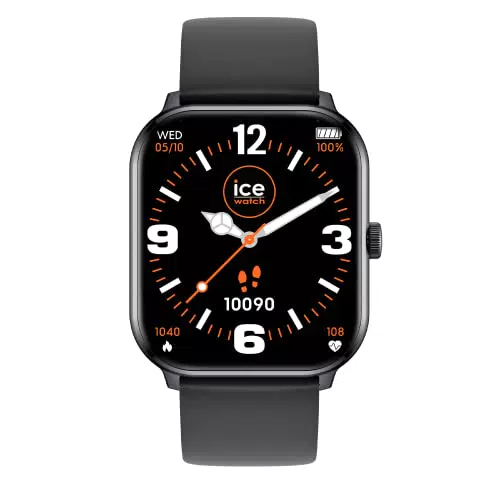 Ice-Watch - ICE smart Black - Schwarze Smartwatch für Herren/Unisex mit Silikonarmband - 021409