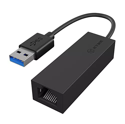 ICY BOX USB LAN Adapter, USB 3.0 zu Gigabit Ethernet Netzwerkadapter