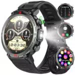 Smartwatch für Herren mit Telefonfunktion und 1,45 Zoll Touchscreen - Fitnessuhr mit 110+ Sportmodi, Herzfrequenz- und Schlafmonitor, Schrittzähler für iOS und Android