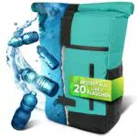 invilus® Rolltop Rucksack aus Recycelten Plastikflaschen - Uni Laptop Tagesrucksack für Damen und Herren