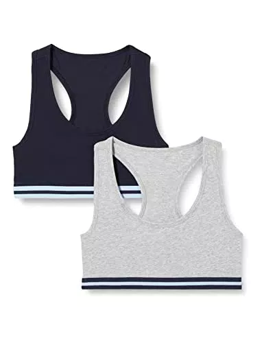 Iris & Lilly Damen Baumwoll-Top, 2er-Pack