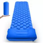 Ultraleichte aufblasbare Camping-Isomatte mit Kissen - Wasserdichte Luftmatratze für Outdoor-Aktivitäten