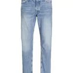 JACK & JONES Straight Leg Jeans Loose Fit Relaxed Denim Vintage Style mit Knopfleiste JJICHRIS JJORIGINAL