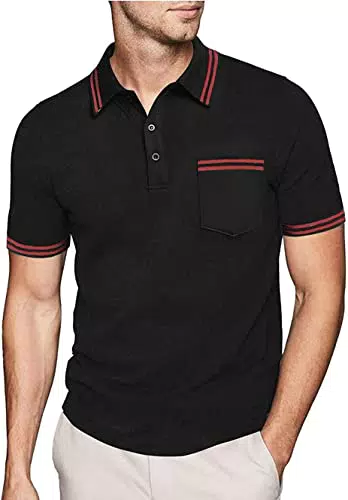JACKETOWN Herren Polo Shirt Kurzarm - Atmungsaktives Sport Polo für Männer