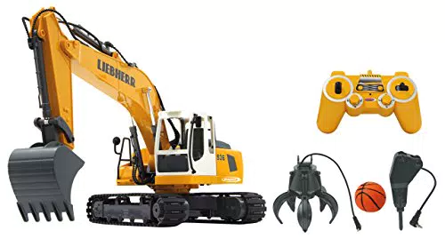 Liebherr R936 Bagger 1:20 mit Destruction-Set - Schalengreifer und Abbruchhammer - realistische Funktionen - 660 Grad Turmdrehung