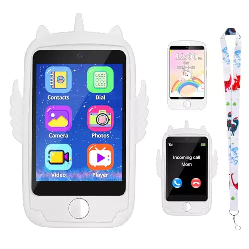 Kinder Smartwatch mit Telefon, Spiele, Musik, Kamera, Wecker - Geschenk für Jungen und Mädchen