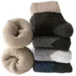 Josnown Thermosocken Herren, 5 Paar Dicke Frotteesohle Winter Warme Socken