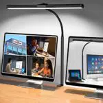 LED Schreibtischlampe mit Dimmbarer Helligkeit - Augenschonende Bürolampe mit Flexiblem Schwanenhals
